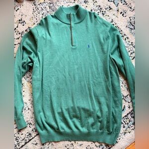 Never worn! Ralph Lauren Green Quarter-zip